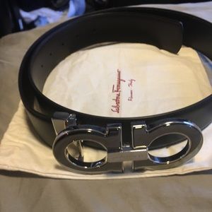 Salvatore Ferragamo Double Gancini belt reversible